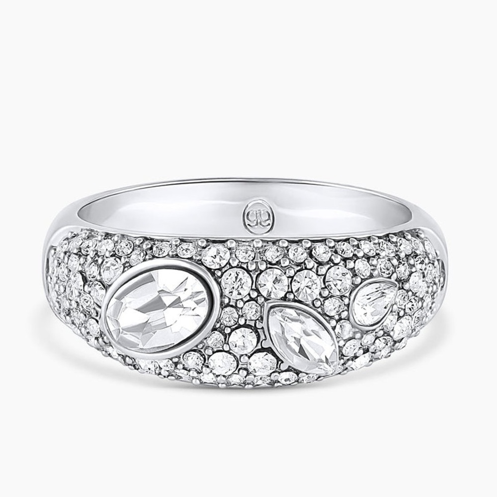 KINGSTON COCKTAIL RING BY GORJANA JEWELRY size 9 silver